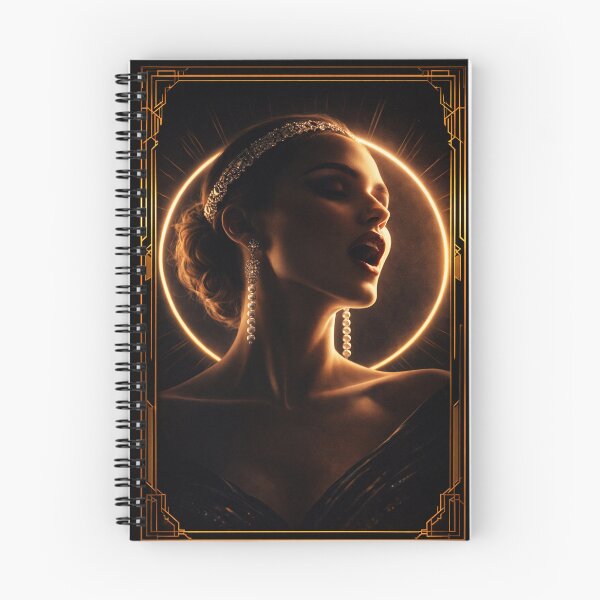 Item preview, Halo of Sound – Art Deco Opera Portrait designed and sold by VIBEHYPE ZONE.