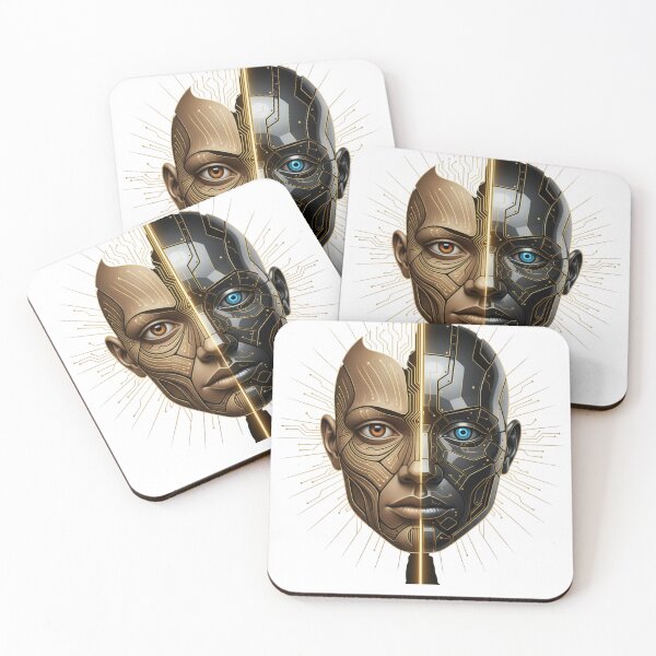 Item preview, Split Mind Cyberpunk Circuit Portrait designed and sold by CRich808Designs.