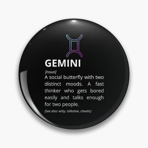 Item preview, Gemini Definition - Funny Zodiac Dictionary Gift designed and sold by Freddie's Design Studio.