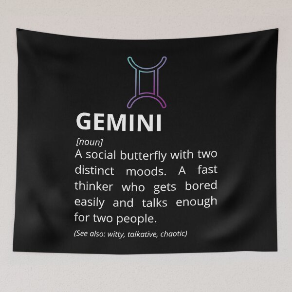 Item preview, Gemini Definition - Funny Zodiac Dictionary Gift designed and sold by Freddie's Design Studio.