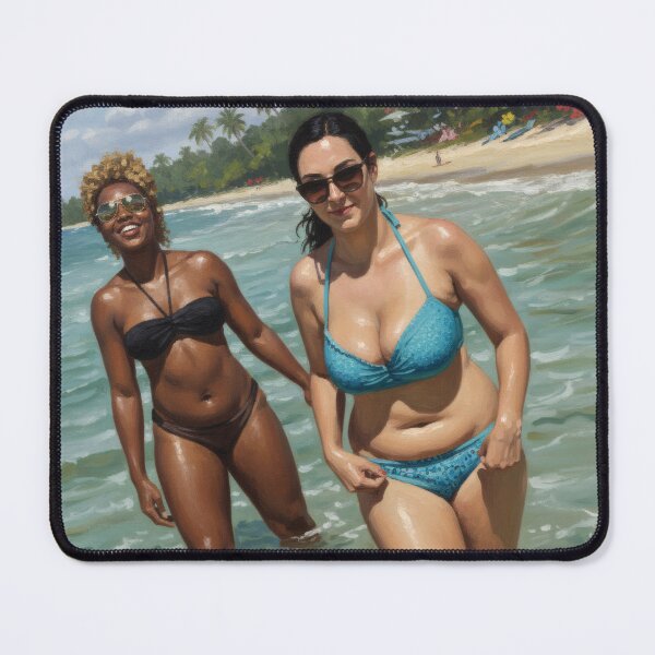 Item preview, couple of sexy girls on the beach. designed and sold by Chubby Chase.
