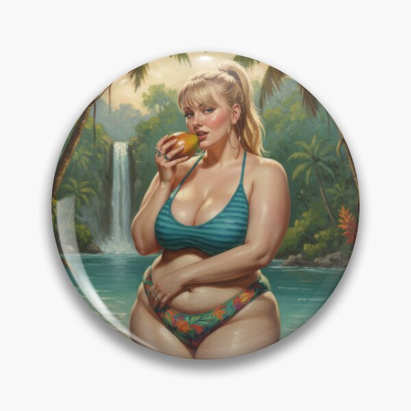 Artikelvorschau, wunderschöne blonde Frau in den Tropen. entworfen und verkauft von Chubby Chase.