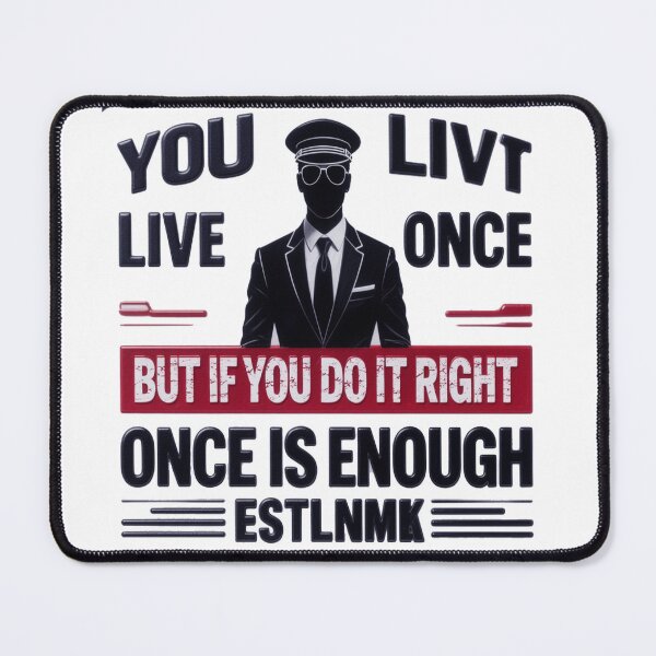Item preview, Mysterious Gentleman YOLO Luxury Sticker - Once Is Enough designed and sold by ARTCREATESHOP.