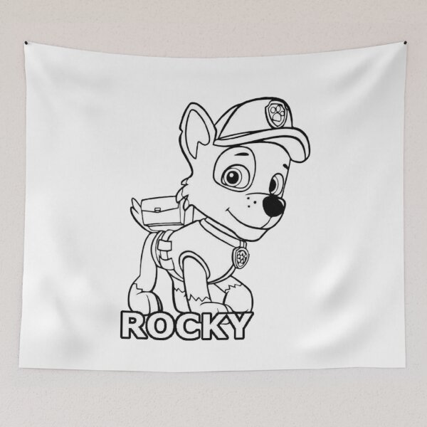 Item preview, Rocky Paw Patrol Line Art - Recycling Pup Coloring Page designed and sold by Rafcioo.
