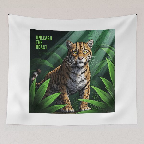 Item preview, Wild Jungle King Cat designed and sold by PetJoyPrintsCO.