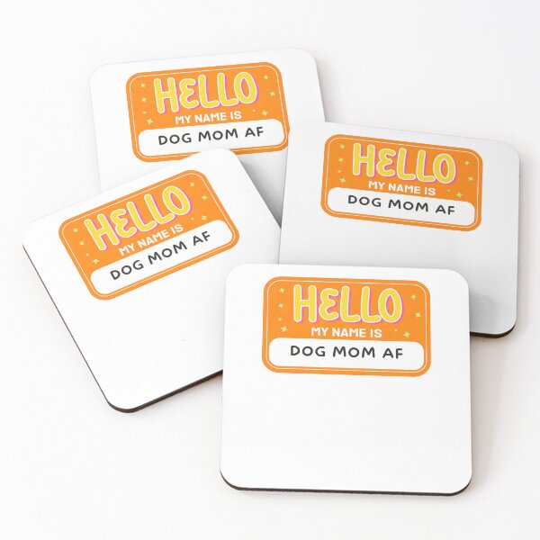 Item preview, Hello My Name Is Dog Mom Af designed and sold by krystalRomanart.