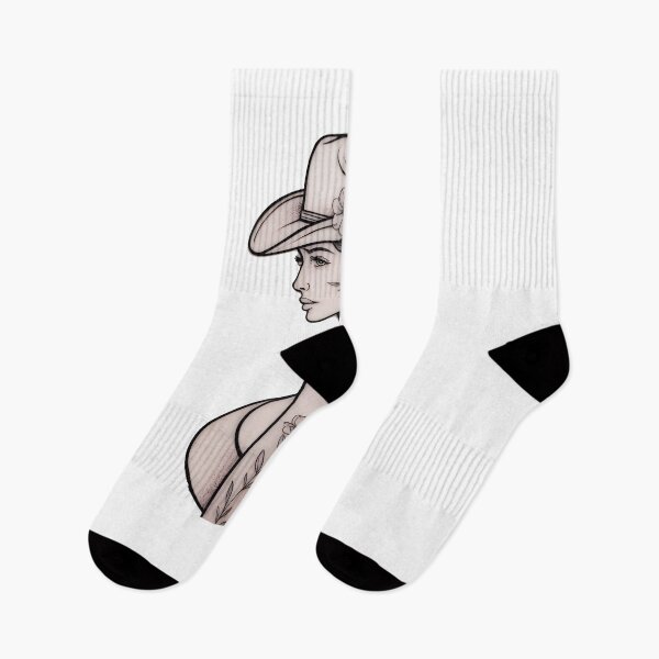 Item preview, Modern Cowgirl Minimalist tattoo cowgirl design designed and sold by Uglyandcute.