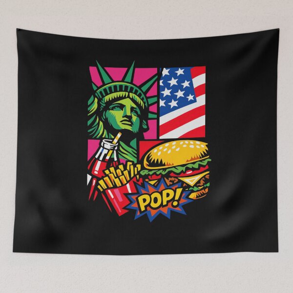 Item preview, Liberty Pop Americana Collage Vector Pop-Art Bold Energy designed and sold by Thread-Riot.