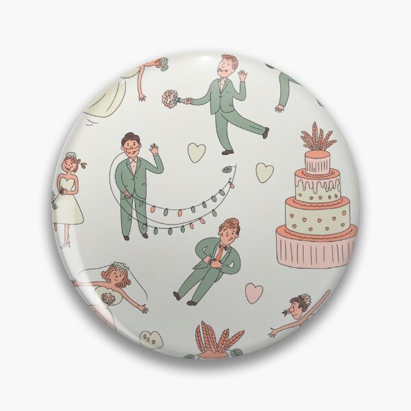 Item preview, Whimsical Wedding Reception Dance Pattern - Pastel Pink & Green Romance designed and sold by Midnight Veil Designs.