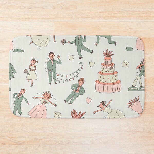 Item preview, Whimsical Wedding Reception Dance Pattern - Pastel Pink & Green Romance designed and sold by Midnight Veil Designs.
