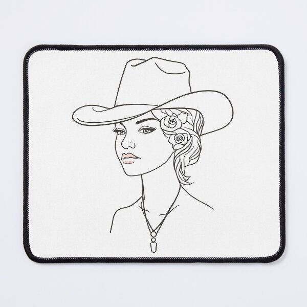 Item preview, Modern Cowgirl Minimalist tattoo cowgirl design designed and sold by Uglyandcute.