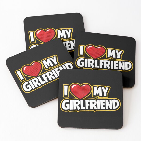 Item preview, I Love My Girlfriend Bold Typography Pop-Art Devotion designed and sold by Thread-Riot.