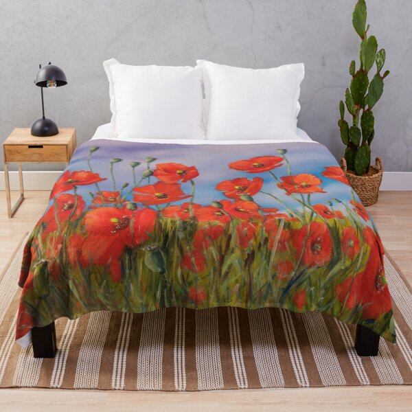 Item preview, Poppy Symphony – Red Blooms Reaching the Sky designed and sold by JurateArt-DK.
