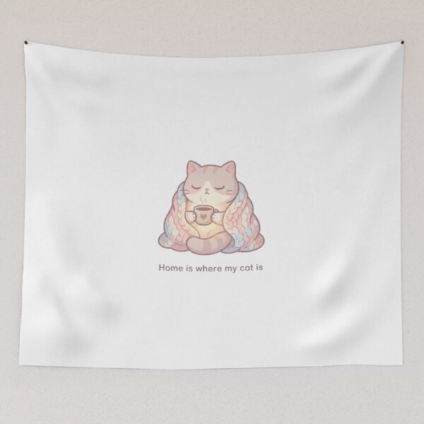Item preview, Home Is Where My Cat Is Cozy  designed and sold by Mafmoh.