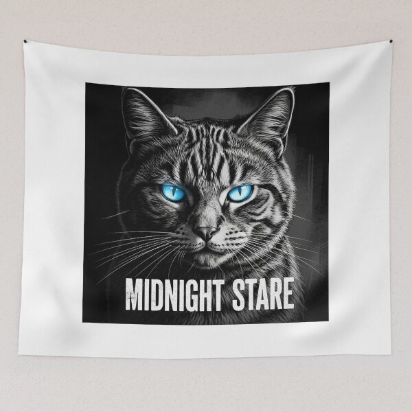 Item preview, Cold Stare Intimidating Cat designed and sold by PetJoyPrintsCO.