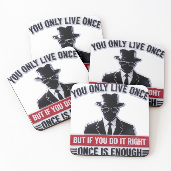 Item preview, Once Is Enough - Deep Life Philosophy YOLO Motivational Sticker designed and sold by ARTCREATESHOP.