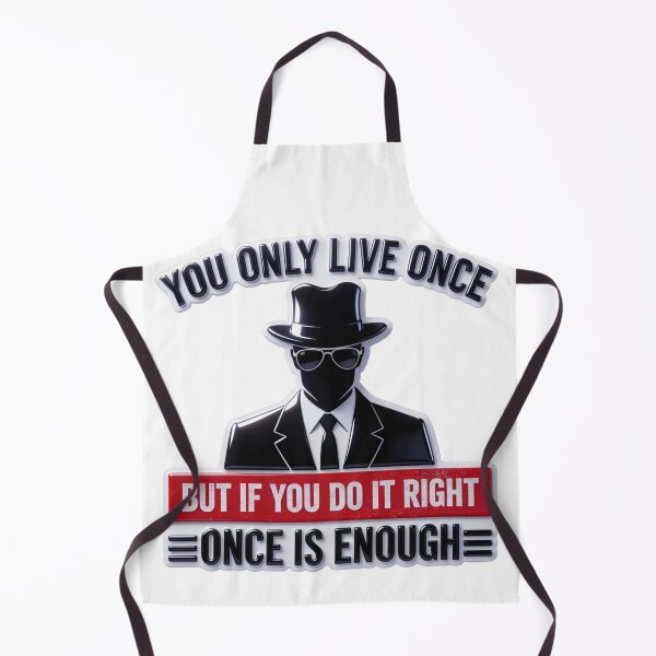 Item preview, Once Is Enough - Deep Life Philosophy YOLO Motivational Sticker designed and sold by ARTCREATESHOP.