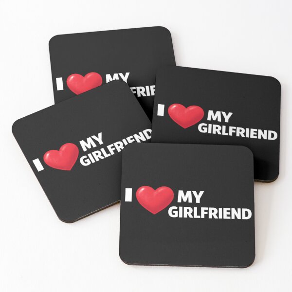 Item preview, I Love My Girlfriend Minimal Typography Bold Romance designed and sold by Thread-Riot.