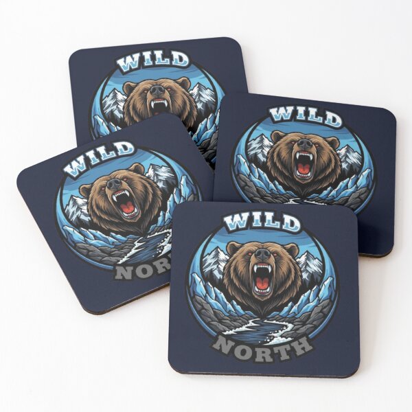Item preview, Wild North – Roaring Bear Wilderness Emblem designed and sold by Dogandesighn.