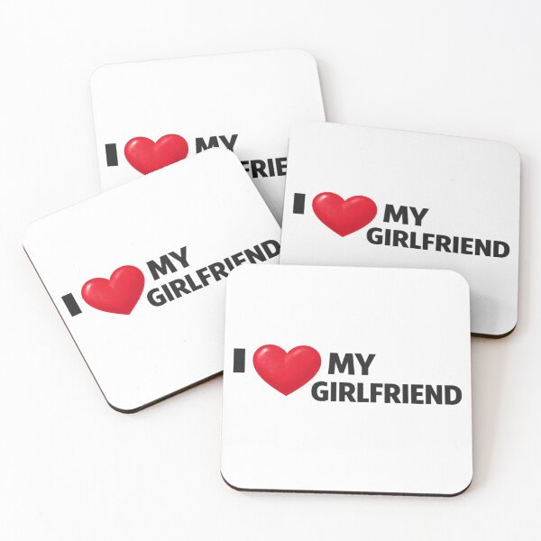 Item preview, I Love My Girlfriend Minimal Typography Bold Romance designed and sold by Thread-Riot.