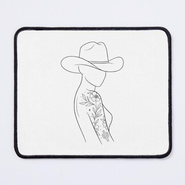 Item preview, Modern Cowgirl Minimalist tattoo cowgirl design designed and sold by Uglyandcute.