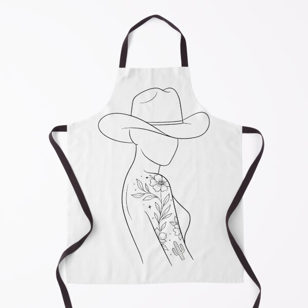 Aperçu de l'œuvre Tatouage minimaliste moderne de cowgirl créée et vendue par Uglyandcute.