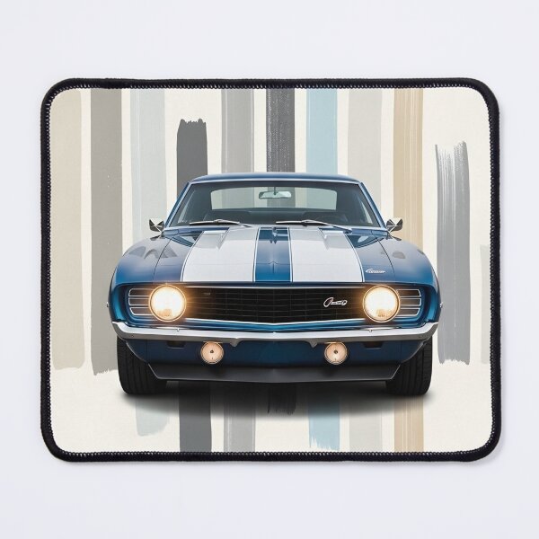 Item preview, Blue Camaro Classic Poster – Vintage Muscle Car Art Print designed and sold by Motorline44.
