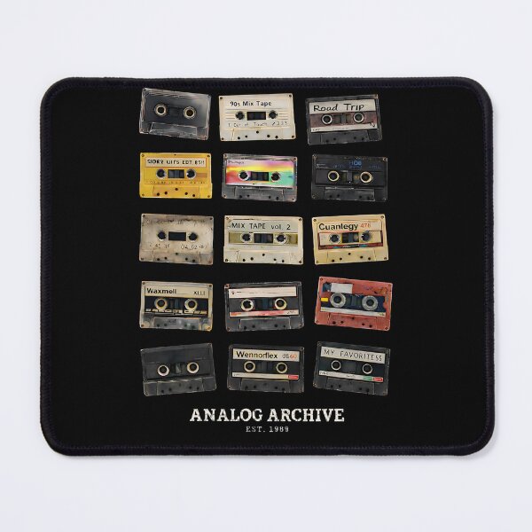 Item preview, Analog Archive Cassette Tape Grid Lofi-Analog Neo-Grunge Nostalgia designed and sold by Thread-Riot.