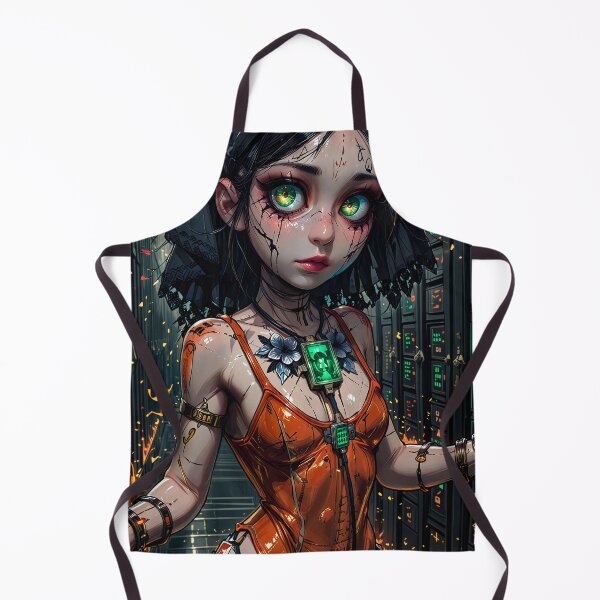 Item preview, Cyborg Woman Standing in Futuristic Server Room designed and sold by Insomnia Art Designs.