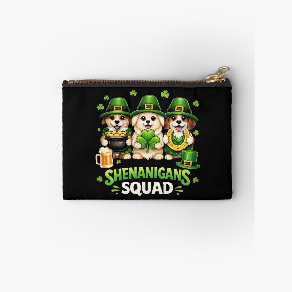 Item preview, Shenanigans Squad Funny St Patrick's Day Dog Shamrock designed and sold by Imaginarium Design.