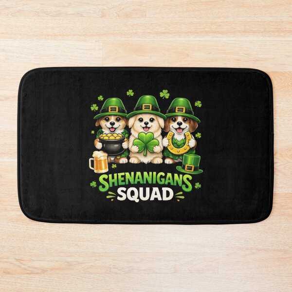 Item preview, Shenanigans Squad Funny St Patrick's Day Dog Shamrock designed and sold by Imaginarium Design.