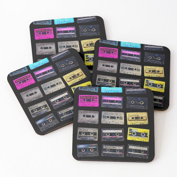 Item preview, Analog Archive Neon Cassette Tape Grid Lofi-Analog Retro Nostalgia designed and sold by Thread-Riot.