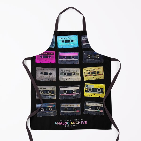 Item preview, Analog Archive Neon Cassette Tape Grid Lofi-Analog Retro Nostalgia designed and sold by Thread-Riot.