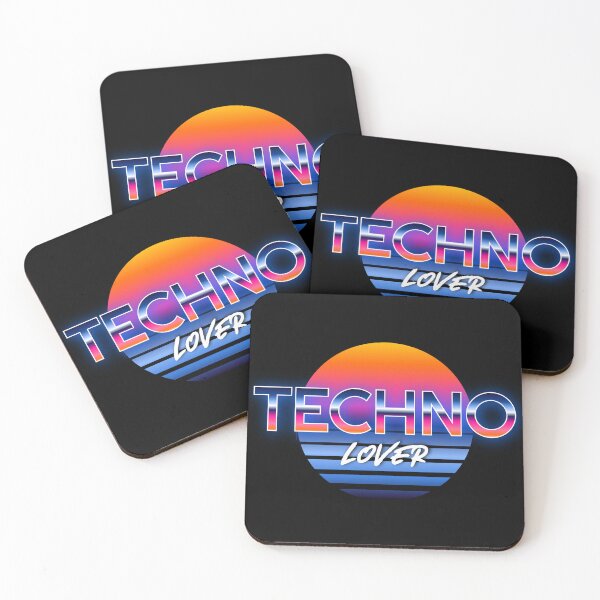 Item preview, TECHNO  - Synthwave Vibes (White)  designed and sold by Discothreadz.