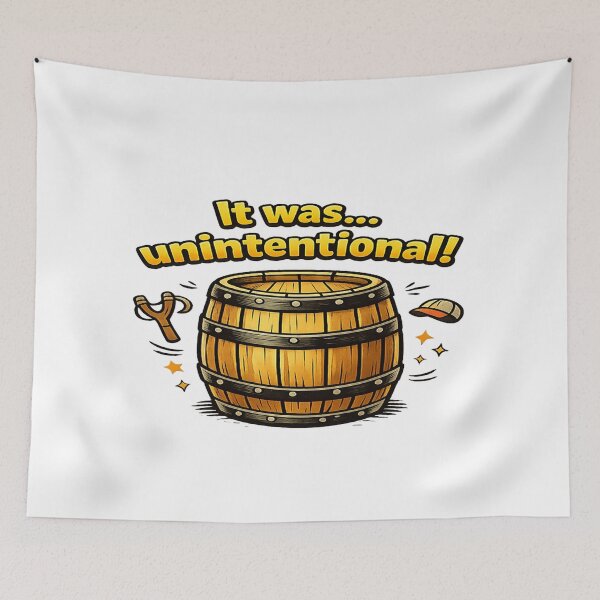 Item preview, It Was Unintentional – Funny Vintage Retro Humor Design designed and sold by FernandsOficial.