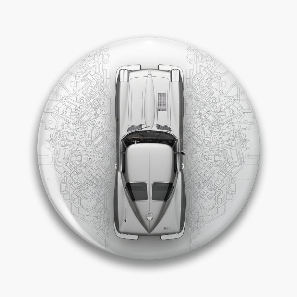 Item preview, Mercedes 300SL Gullwing Blueprint Poster – Classic Silver Sports Car Art designed and sold by Motorline44.