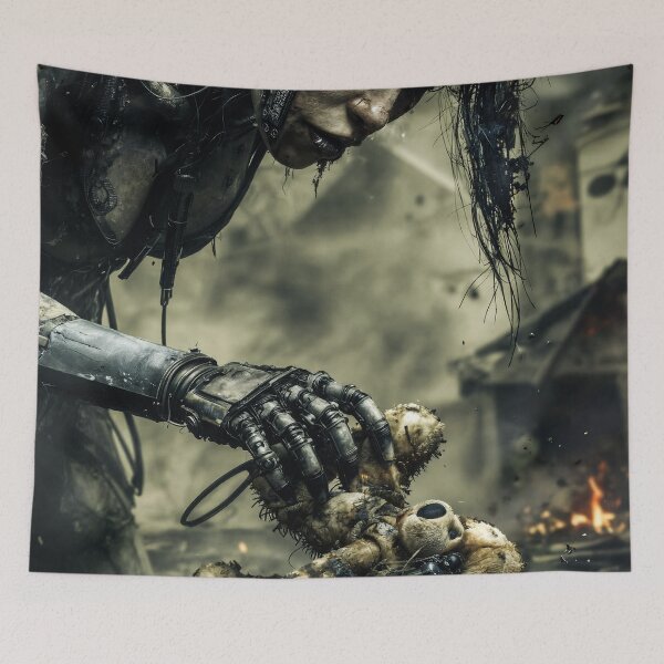 Item preview, Damaged Cyborg Holding Teddy Bear designed and sold by Insomnia Art Designs.
