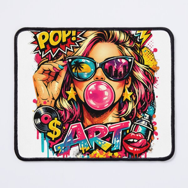 Item preview, Pop Culture Bubblegum Girl Graffiti Collage Acid Graphic Neon Glam designed and sold by Thread-Riot.