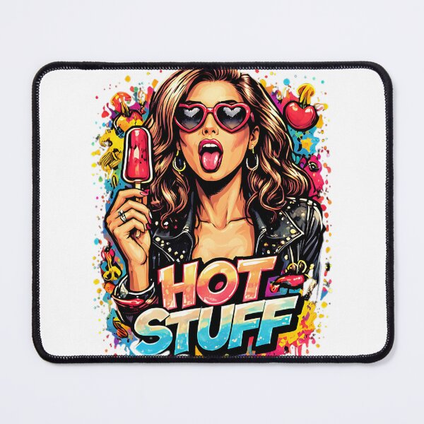 Item preview, Hot Stuff Pop-Art Girl Graffiti Splash Acid Graphic Neon Attitude designed and sold by Thread-Riot.