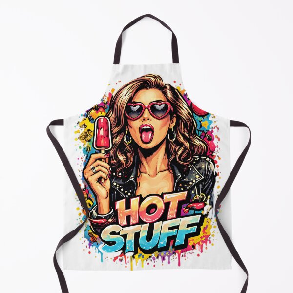 Item preview, Hot Stuff Pop-Art Girl Graffiti Splash Acid Graphic Neon Attitude designed and sold by Thread-Riot.