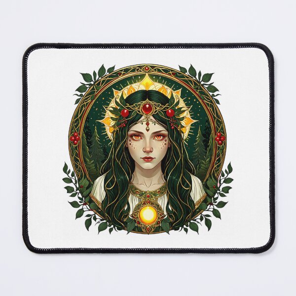 Item preview, Slavic Forest Sun Maiden T-Shirt – Folk Art Nouveau Goddess Design designed and sold by LONE SPIRIT CO..