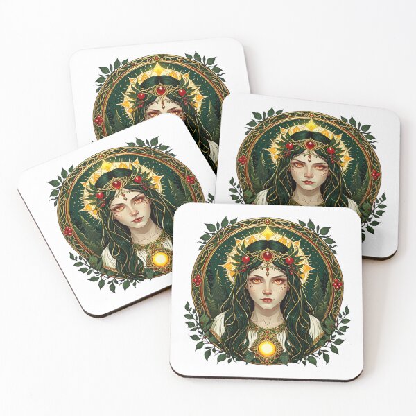 Item preview, Slavic Forest Sun Maiden T-Shirt – Folk Art Nouveau Goddess Design designed and sold by LONE SPIRIT CO..