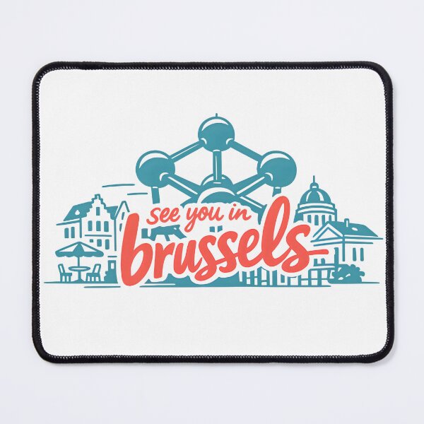 Item preview, Nos vemos en Bruselas Travel Art designed and sold by postmarkpaw.