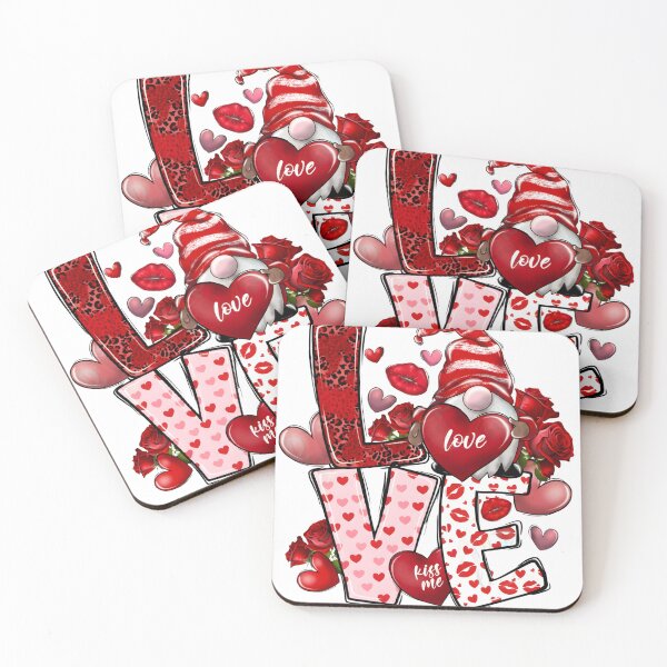 Item preview, Leopard Valentine Gnome stickers, Floral Heart Love stickers, Laptop Decal, Water Resistant Vinyl designed and sold by DesignDenDo ⭐⭐⭐⭐⭐.