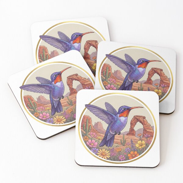 Item preview, Moab Hummingbird and Flowers designed and sold by SCHummingbirds.
