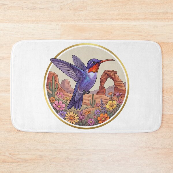 Item preview, Moab Hummingbird and Flowers designed and sold by SCHummingbirds.