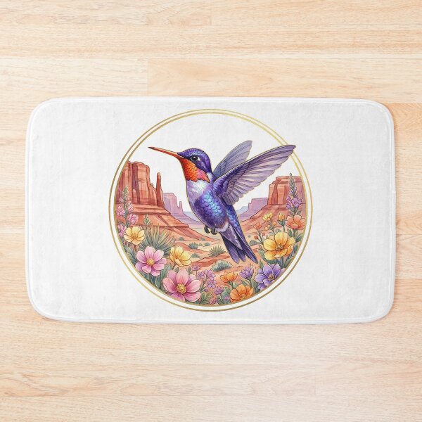 Item preview, Moab Hummingbird and Flowers designed and sold by SCHummingbirds.