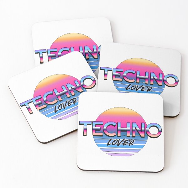 Item preview, TECHNO - Synthwave Vibes (pink)  designed and sold by Discothreadz.