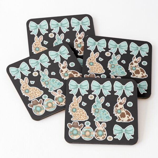 Item preview, Cowgirl Easter Bunny stickers, Western Easter stickers, Western Easter Bunny stickers, Coquette Cowgirl Easter stickers, Country Easter stickers, Laptop Decal, Water Resistant Vinyl designed and sold by DesignDenDo ⭐⭐⭐⭐⭐.