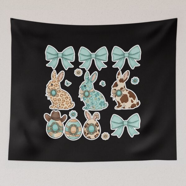 Item preview, Cowgirl Easter Bunny stickers, Western Easter stickers, Western Easter Bunny stickers, Coquette Cowgirl Easter stickers, Country Easter stickers, Laptop Decal, Water Resistant Vinyl designed and sold by DesignDenDo ⭐⭐⭐⭐⭐.